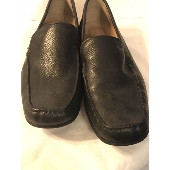 Ecco Black Leather Casual Moc Toe Driving Loafers Shoes Mens Sz 12 - 12.5 - Picture 5 of 11